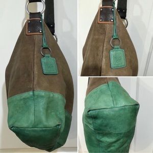 Ellington Colorblock Hobo Bag - Tan/Green